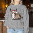 Christmas Children Cat Christmas Lights Sweatshirt Frauen Lustige Geschenke