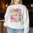 100 Days Of School Coffee Lover 100Th Day Of School Teacher Women Sweatshirt Personalized Gifts