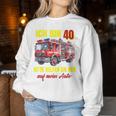 40Th Birthday Man Woman Fire Brigade Blue Sweatshirt Frauen Lustige Geschenke