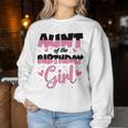 Aunt Of The Birthday Girl Family Party Decorations Women Sweatshirt Personalized Gifts