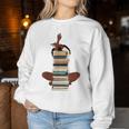 Black Woman And Books Stack Afro Girl Reading Lover Women Sweatshirt Unique Gifts