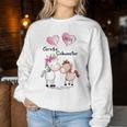 Children's Big Sister 2025 Horses Baby Pregnancy Announcement Gray Sweatshirt Frauen Lustige Geschenke