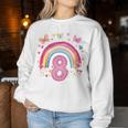 Children's Birthday 8 Girls Rainbow Fairy Eight 8 Years Sweatshirt Frauen Lustige Geschenke