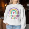 Children's School Child 2025 Girls' Rainbow School 2025 Girls' Sweatshirt Frauen Lustige Geschenke