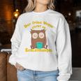 Coffee Owls Early Bird Owl Saying Sweatshirt Frauen Lustige Geschenke