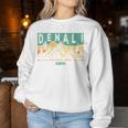 Denali National Park Mountains Nature Retro Sunset Vintage Women Sweatshirt Personalized Gifts