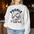 Floral Poodle Mom Dog Lovers Cute Mama Puppy Mother's Day Women Sweatshirt Personalized Gifts