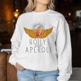 Holy Aperoli God Wine Glasses Saying Sweatshirt Frauen Lustige Geschenke