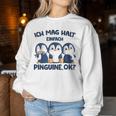 Ich Mag Halt Penguins Girls Children Women's Penguin Sweatshirt Frauen Lustige Geschenke