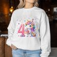 Kinder 4 Geburtstag Mädchen 4 Jahre Einhorn Party Outfit Einhorn Sweatshirt Frauen Lustige Geschenke