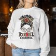 Leopard Messy Bun Grandma Life Football Grandma Women Sweatshirt Personalized Gifts