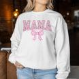 Mama Coquette Bow Retro Pink Aesthetic Mother's Day Mom Life Women Sweatshirt Unique Gifts