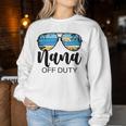 Nana Off Duty Sunglasses Palm Tree Beach Sunset Mother's Day Women Sweatshirt Personalized Gifts