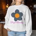 Physiotherapy Flower Blue Sweatshirt Frauen Lustige Geschenke