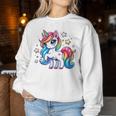 Unicorn For Girls Cute Rainbow Magical Unicorn Women Sweatshirt Funny Gifts