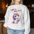 Unicorn Lets Party Outfit Boys Party Unicorn Sweatshirt Frauen Lustige Geschenke