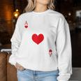 Women's Heart Ass Costume Playing Card Game Poker Skat Carnival Sweatshirt Frauen Lustige Geschenke