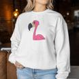 Women's Pink Flamingo In Pocket Sweatshirt Frauen Lustige Geschenke