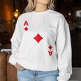 Women's Playing Card Chequered Ace Card Costume Fancy Dress Ass Groups Sweatshirt Frauen Lustige Geschenke