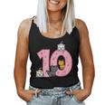 10Th Birthday Cats On Number 10 Kawaii Bday Kitten Girls Kid Women Tank Top