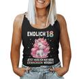 18Th Birthday Girl 18 Years Party Outfit Unicorn Tank Top Frauen