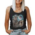 3 Racoon Moon Howling Raccoon Head For Men Women Kid Women Tank Top