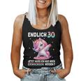 30Th Birthday Woman 30 Years Party Outfit Unicorn Tank Top Frauen