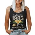 40Th Birthday Floral Made In 1985 40 Years Old Daisy Tank Top Frauen