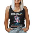 40Th Birthday Woman Man Party Outfit Unicorn Tank Top Frauen