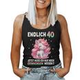 40Th Birthday Woman Party Outfit Unicorn Tank Top Frauen