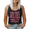 Alphabet Abc I Love You Heart Valentine's Day Teacher Women Tank Top