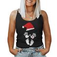 Baby Bump First Christmas Embarazo Camisas Humor Camiseta sin mangas para mujer