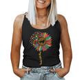 Border Collie Mom Sunflower Dog Paw Colorful Women Tank Top
