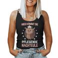 Care Night Owl With Owls Care And Altenpflege Tank Top Frauen