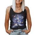 Cosmic Space Wolf Wolves Family Howling Constellation Tank Top Frauen