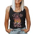 Cowboy Hat Boots Let Is Go Girls Western Pink Cowgirls Tank Top Frauen