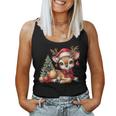 Deerintage Boho Christmas Winter Fawn Animal Tank Top Frauen