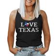 Êtements D'artintage Du Drapeau De L'état Du Texas En Détresse Love Texas Débardeur pour femme