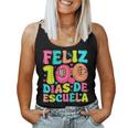 Feliz 100 Dias De Escuela Groovy 100 Days Spanish Teacher Women Tank Top