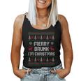 Ugly Christmas Drinking Merry Drunk I'm Christma Tank Top Frauen