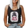 Girl Bills Retro Messy Bun Fan Team Women Tank Top