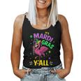Its Mardi Gras Yall With Flamingo For New Orleans Carnival Women Tank Top