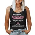 Ladies 22 Years Married Woman Bronze Wedding Anniversary 22Nd Wedding Anniversary Tank Top Frauen