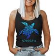 Nassau Bahamas Vintage Retro Tribal Sea Turtle Vacation Women Tank Top