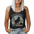 Personal Cat Servant Black Cat Lovers Owners Mom Dad Women Tank Top