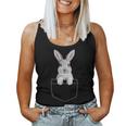 Rabbit In Chest Pocket Easter Bunny Carnickel For Women Tank Top Frauen