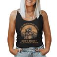 Raccoon Hiking Tank Top - Out of Breath Society Vintage Women Tee