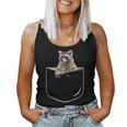 Raccoon in Pocket Women's Tank Top - Cute and Fun Design