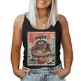 Raccoon Ramen Anime Women’s Tank Top - Fun Japanese Noodle Design