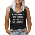 Raccoon Spirit Animal Tank Top - Sarcastic & Humorous for Women